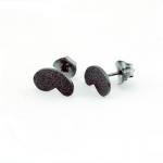 Tiny Oxidized-texturized Sterling Silver Earrings...