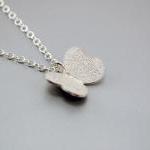 Tiny Texturized Sterling Silver Pendant...