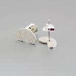 Tiny Texturized Sterling Silver Earrings. Roll..